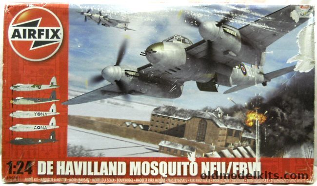 Airfix 1/24 DHe Havilland Mosquito NFII / FBVI With SAC Metal Landing Gear / Squadron Mosquito Walk Around 5515 / Plane Essential DH Mosquito #1, A25001 plastic model kit